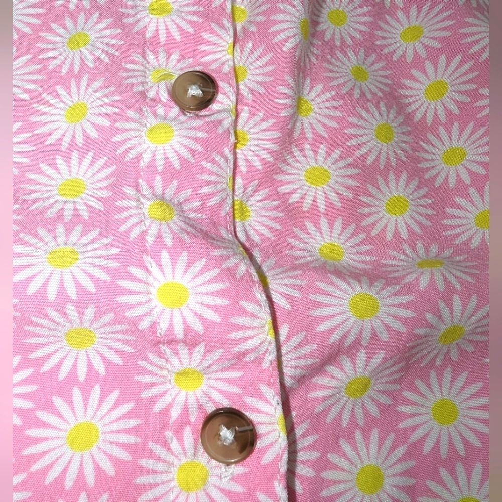 Girl's Wonder Nation Pink Floral Tie-Front Blouse - Picture 7 of 7